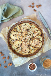 Tarte amandine poire-chocolat