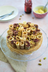 Gâteau « Bouquet de crêpes » pour la Chandeleur ou la Saint-Valentin 😉