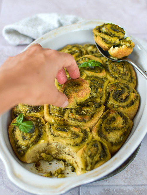 Roulés au pesto façon chinois brioché {sans gluten}