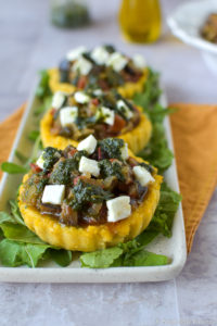 Tartelettes de polenta à la ratatouille