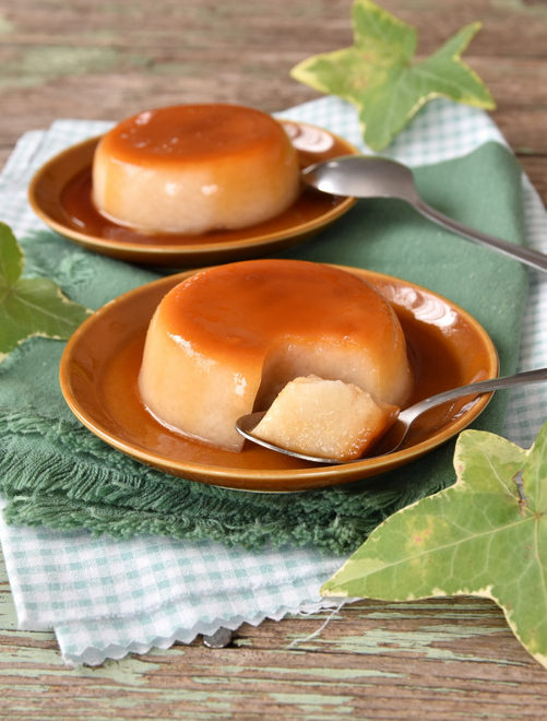 Flans au caramel végans