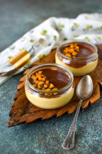 Panna cotta à la butternut, nappage au chocolat