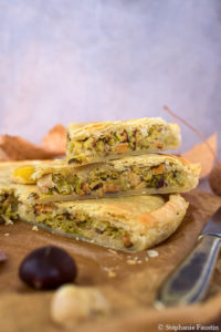 Tourte automnale au chou et à la châtaigne