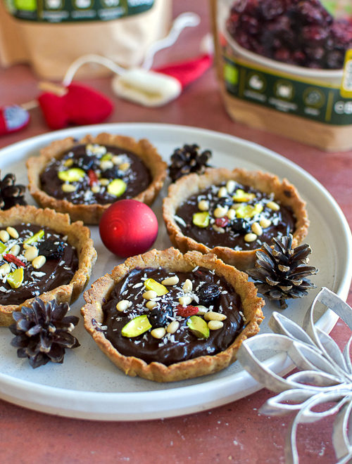 Tartelettes au chocolat façon mendiants