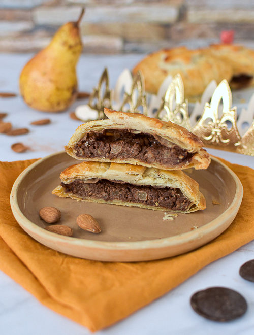 Petites galettes des rois choco-poire {véganes & sans gluten}